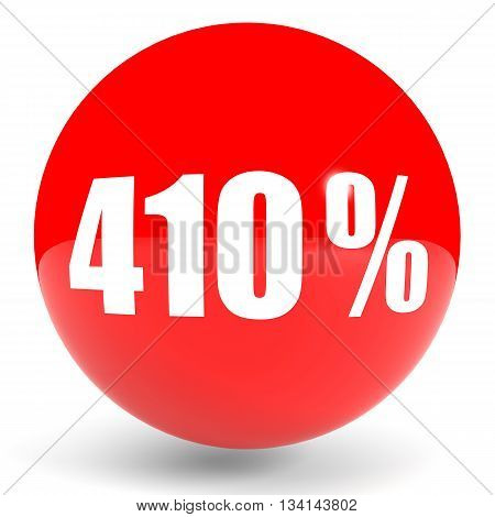 Discount 410 Percent Off. 3D Illustration.