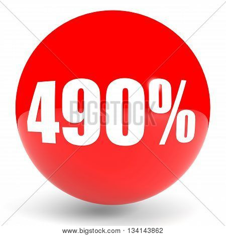 Discount 490 Percent Off. 3D Illustration.