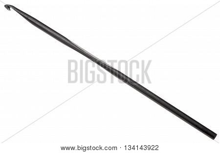 Metal Crochet Hook Isolated On White