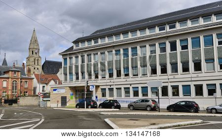 Poissy France - april 4 2016 : sickness insurance office