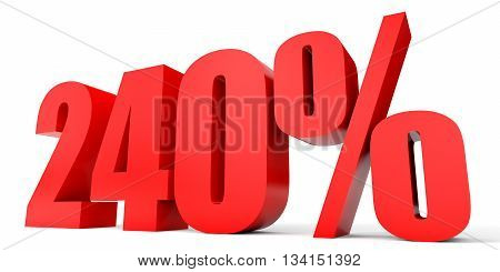 Discount 240 Percent Off. 3D Illustration.
