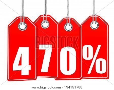 Discount 470 Percent Off. 3D Illustration.