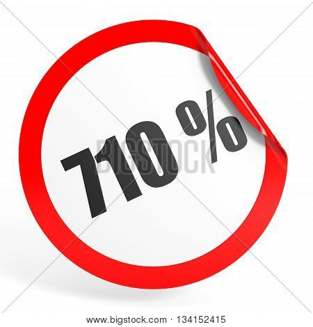 Discount 710 Percent Off. 3D Illustration.