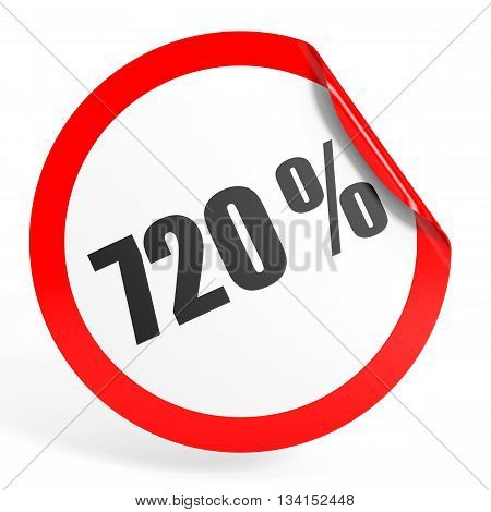 Discount 720 Percent Off. 3D Illustration.