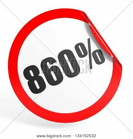 Discount 860 Percent Off. 3D Illustration.