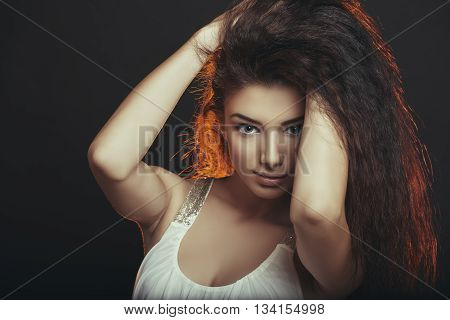 Beautiful Sensual Woman With Rich Hair