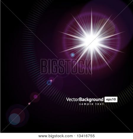 Объектив бликов Векторный фон