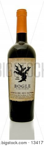Winneconne WI - 8 June 2016: Bottle of Bogle essential red wine on an isolated background
