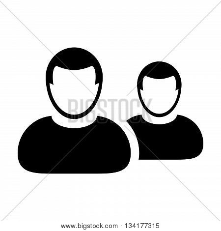 User Icon - Team, Group, Leader, Business, Management icon in glyph vector illustration