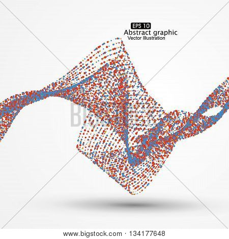 Colorful dots abstract graphics,Technological sense vector illustration.