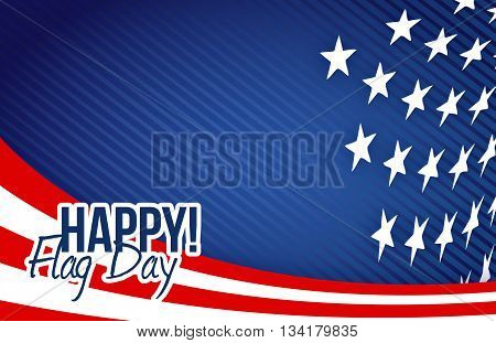 Happy Flag Day Us Flag Background Illustration