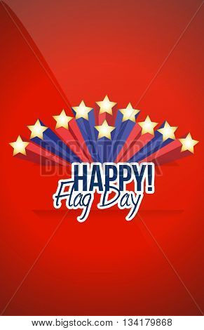 Happy Flag Day Us Stars Background