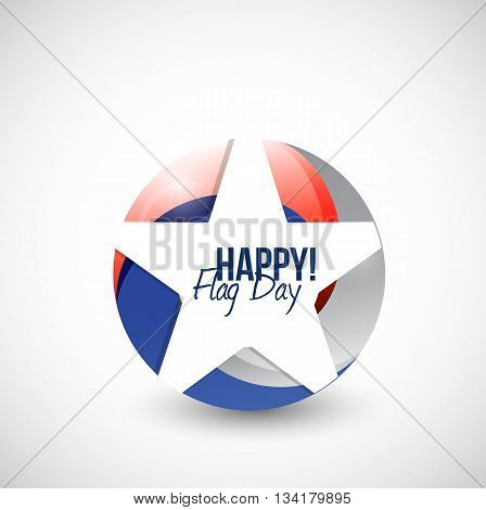 Happy Flag Day Us Star Illustration Design