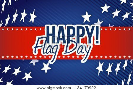 Happy Flag Day Us Stars Background Illustration