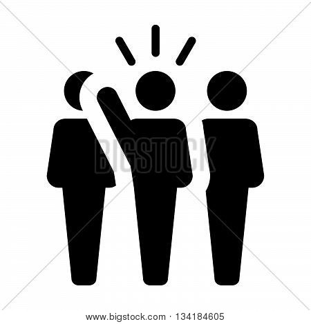 Leader Icon - Leadership, Boss, Politician, Management, Lead Icon in Glyph Vector illustration