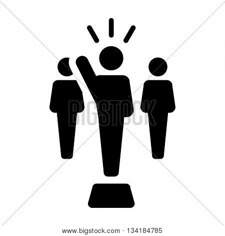 Leader Icon - Leadership, Boss, Politician, Management, Lead Icon in Glyph Vector illustration