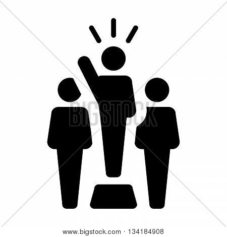 Leader Icon - Leadership, Boss, Politician, Management, Lead Icon in Glyph Vector illustration