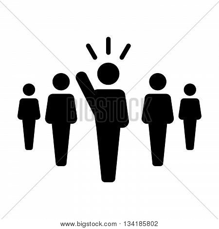 Leader Icon - Leadership, Boss, Politician, Management, Lead Icon in Glyph Vector illustration