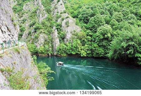 View of the Matka canyon in Macedonia