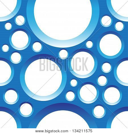 Blue metal circle drill seamless background pattern design vector illustration.