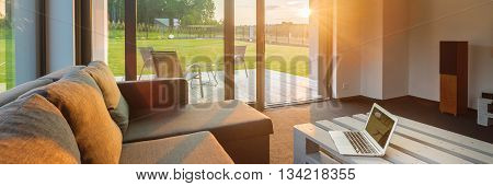 Sunset In Modern Living Room