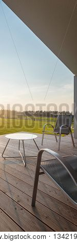 Sunset View From The Modern Patio