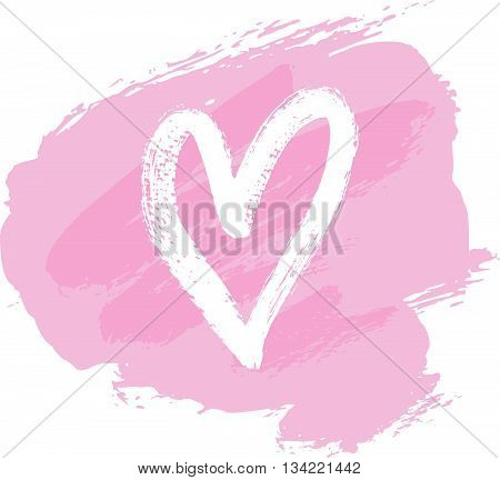 Abstract vector background hand drawn textures card with hand drawn heart shape