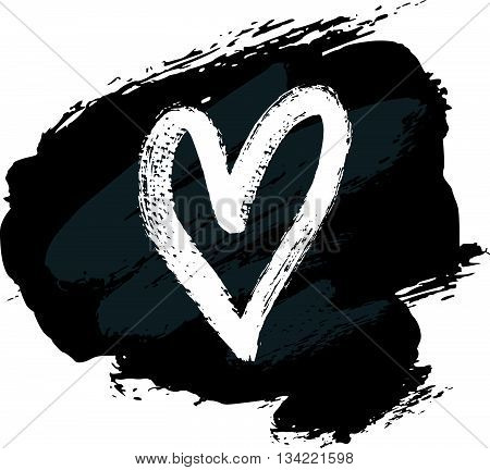 Abstract vector background hand drawn textures card with hand drawn heart shape