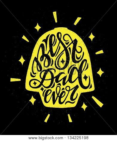   hand drawn illustration of a vintage character father's day print poster or card