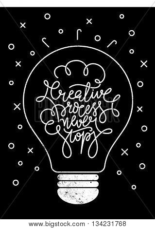 Vector illustration of hand written phrase trendy poster design concept lettering for your unique design with decorative elements .