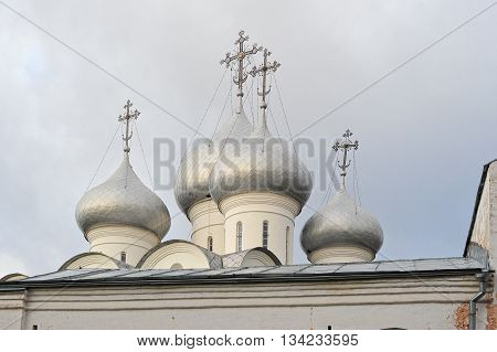 Dome Of The Orthodox St. Sophia Cathedral In Vologda, Russia