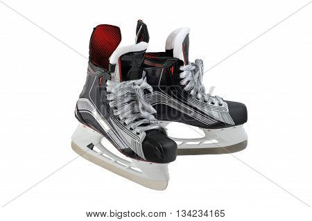 hockey skates isolated on white background for ice hochey