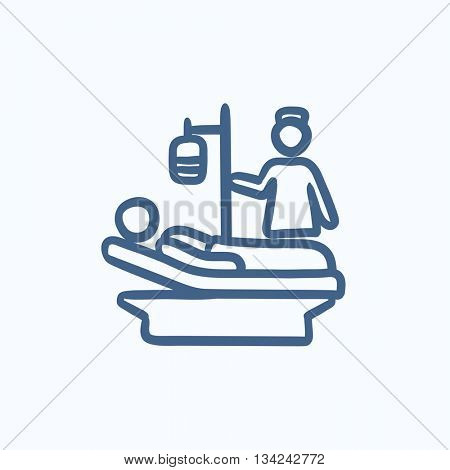 Nursing care vector sketch icon isolated on background. Hand drawn Nursing care icon. Nursing care sketch icon for infographic, website or app.