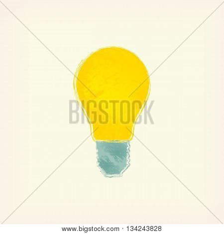 The icon of incandescent lamp. Idea, light.