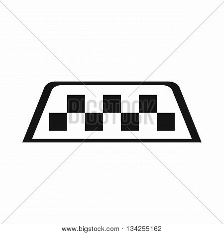 Checker taxi icon in simple style isolated on white background