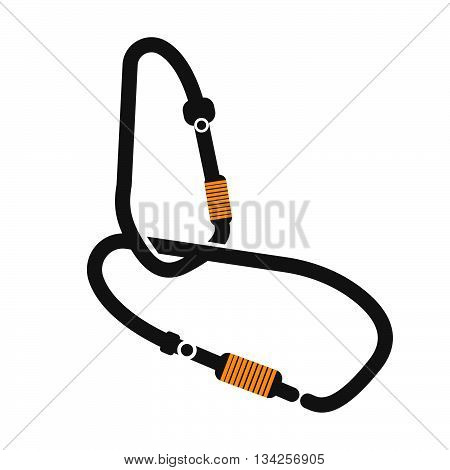 Camping Equipment. Carabiners Isolated On White Background. ?arbines Vector Illustration.