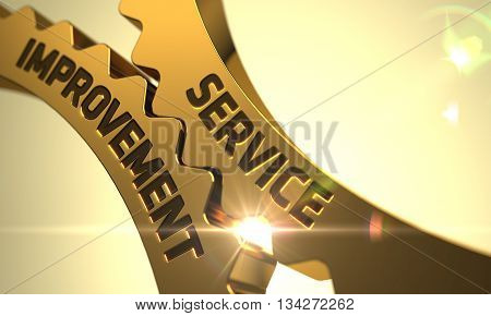 Service Improvement on the Mechanism of Golden Cog Gears with Glow Effect. Service Improvement - Industrial Design. Service Improvement - Concept. 3D Render.