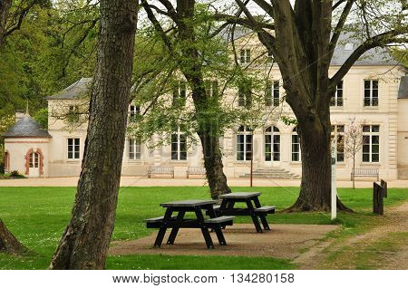 Evreux France - april 29 2016 : the Trangis castle in spring