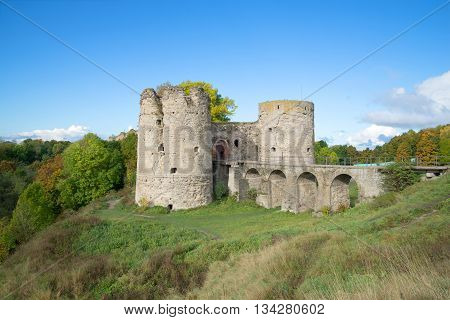 View of Koporye fortress, sunny september day. Leningrad region, Russia