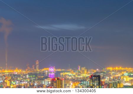 Abstract blur Osaka city 