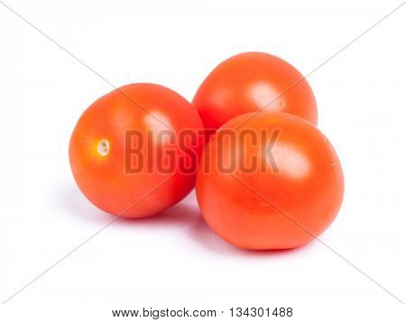 Cherry tomatoes isolated on white background