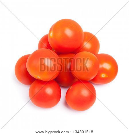 Cherry tomatoes isolated on white background