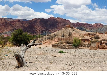 South America Bolivia - the most beautifull countryside near Tupiza. Stone village lost in the mountains.