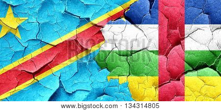 Democratic republic of the congo flag with Central African Repub