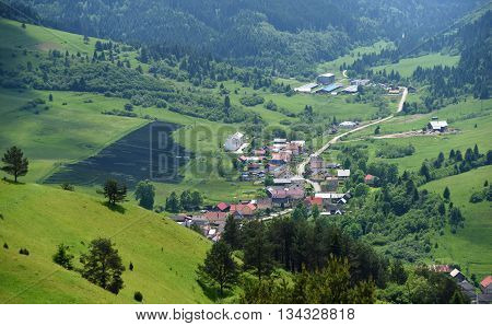 Mountains Pieniny in Slovakia and Poland in June