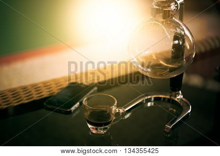 Coffee Cup And Siphon Vacuum Coffee Maker