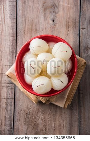 Rasgulla or Rosogulla or Ras Gulla, famous Indian sweet
