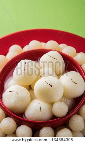 Rasgulla or Rosogulla or Ras Gulla, famous Indian sweet