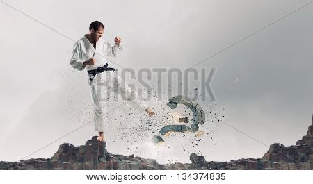 Krate man in action