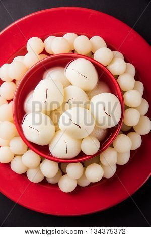 Rosogolla or Roshogolla or Rasagola or Ras Gulla, famous Bengali sweet